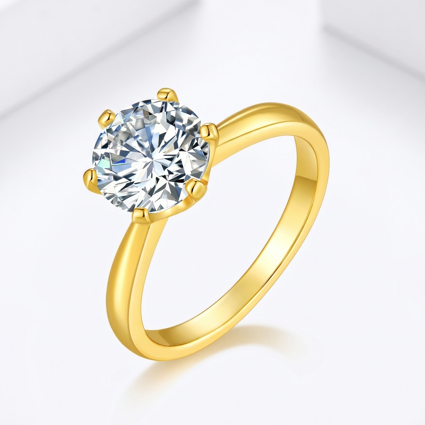 The Forever Upgrade: Flawless Oval Cut Two-Tone Solitaire Ring in 14K Solid Gold--Last Day Sale-90% OFF💍