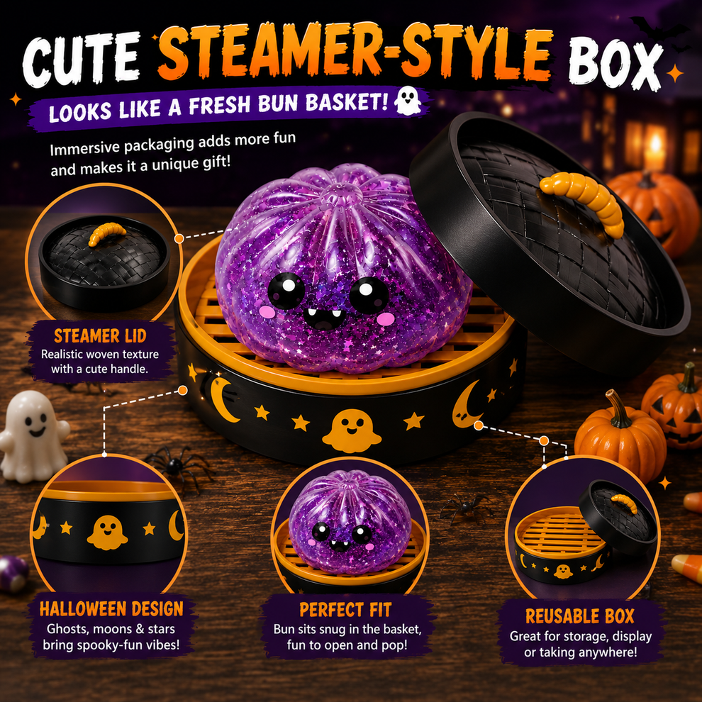 70% OFF TODAY🎃 Halloween   Steamed Bun Squishy Mystery Box Toy