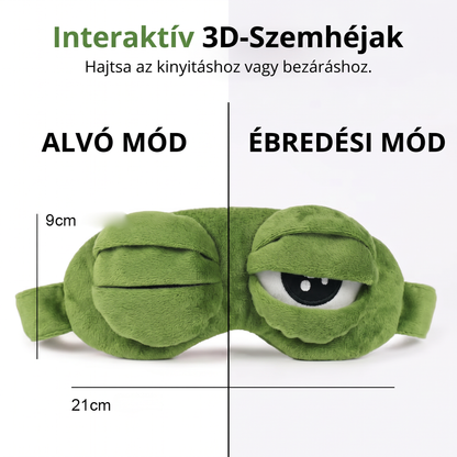 🌈🌈 Utolsó nap – 49% kedvezmény 🎁 2026-os 3D béka alvómaszk 🐸 Puha, kényelmes és állítható