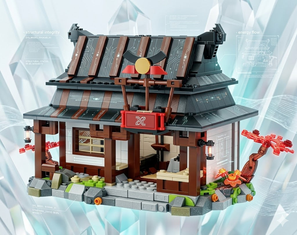 15th Anniversary Ninja Blacksmith Village - 1259-Piece Architecture Building Brick Model Gift Set