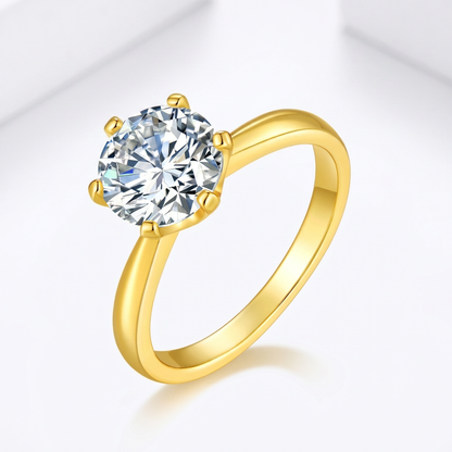 The Forever Upgrade: Flawless Oval Cut Two-Tone Solitaire Ring in 14K Solid Gold--Last Day Sale-90% OFF💍
