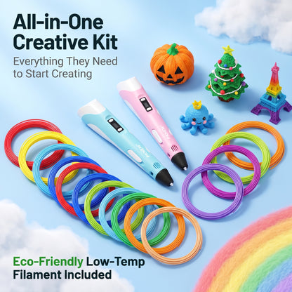 70% OFF TODAY🎃PKNEW® 3D Printing Pen for Kids--Low-Temperature Safe, Non-Toxic Eco-Friendly Filament, Sparks Creativity