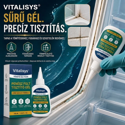 Vitalisys® Mély penészfolt-tisztító gél 👑 – Sűrű, tapadó formula fugákhoz, tömítésekhez és nedves sarkokhoz 💖