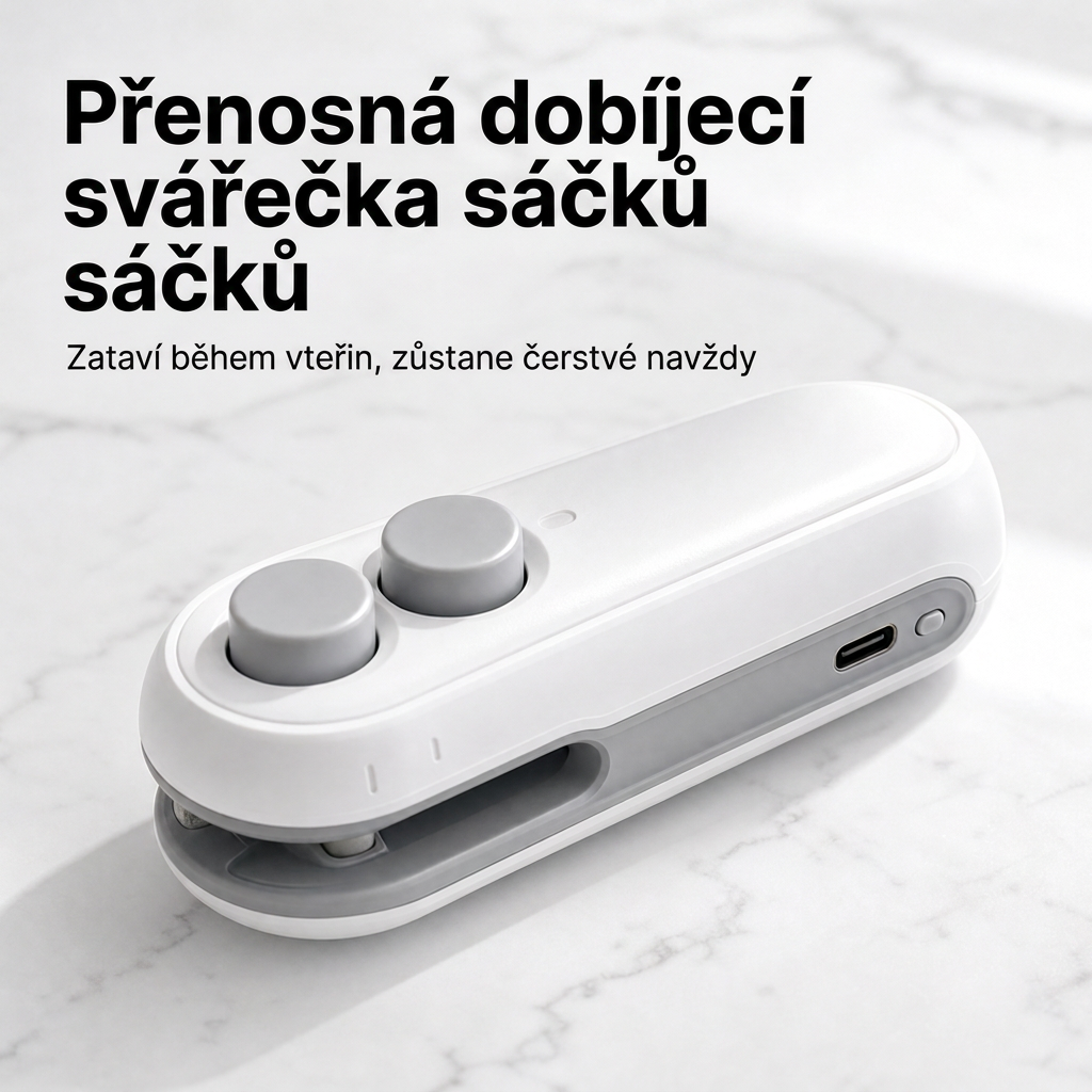 Vitalisys® Hordozható újratölthető tasaklezáró – 2 az 1-ben USB-C mini lezáró és vágó eszköz 💎