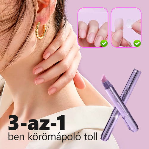 Vitalisys® 3 az 1-ben körömápoló toll – Körömágybőr ápolás és polírozás kamélia olajjal 💧