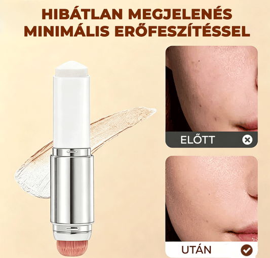 🔥🔥 [𝐇𝐈𝐕𝐀𝐓𝐀𝐋𝐎𝐒 𝐓𝐄𝐑𝐌É𝐊] Vitalisys® Fedő Alapozó Stick / Levehető Ecset – Koreai színadaptáló alapozó stick kollagén kapszulákkal
