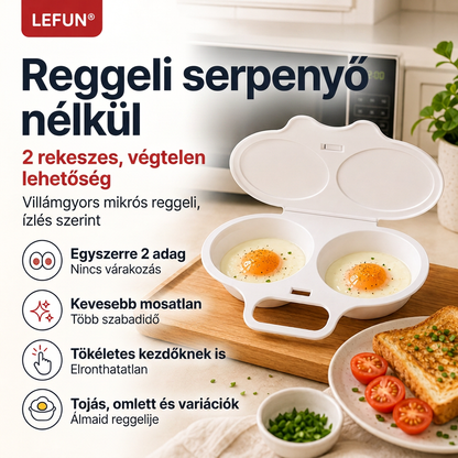 👑👑LEFUN® Gyors reggeli forma mikróba – 2 rekesz, 2 íz, végtelen lehetőség 🍳💥