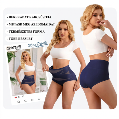 🔥🔥Plus size, magas derekú, alakformáló alsó keresztpántos haspánttal