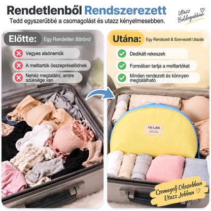 ⚡ UTOLSÓ NAP · 49% KEDVEZMÉNY – ✨ Utazási fehérnemű tároló táska – Melltartók bugyik és zoknik rendszerezetten bárhol 💎