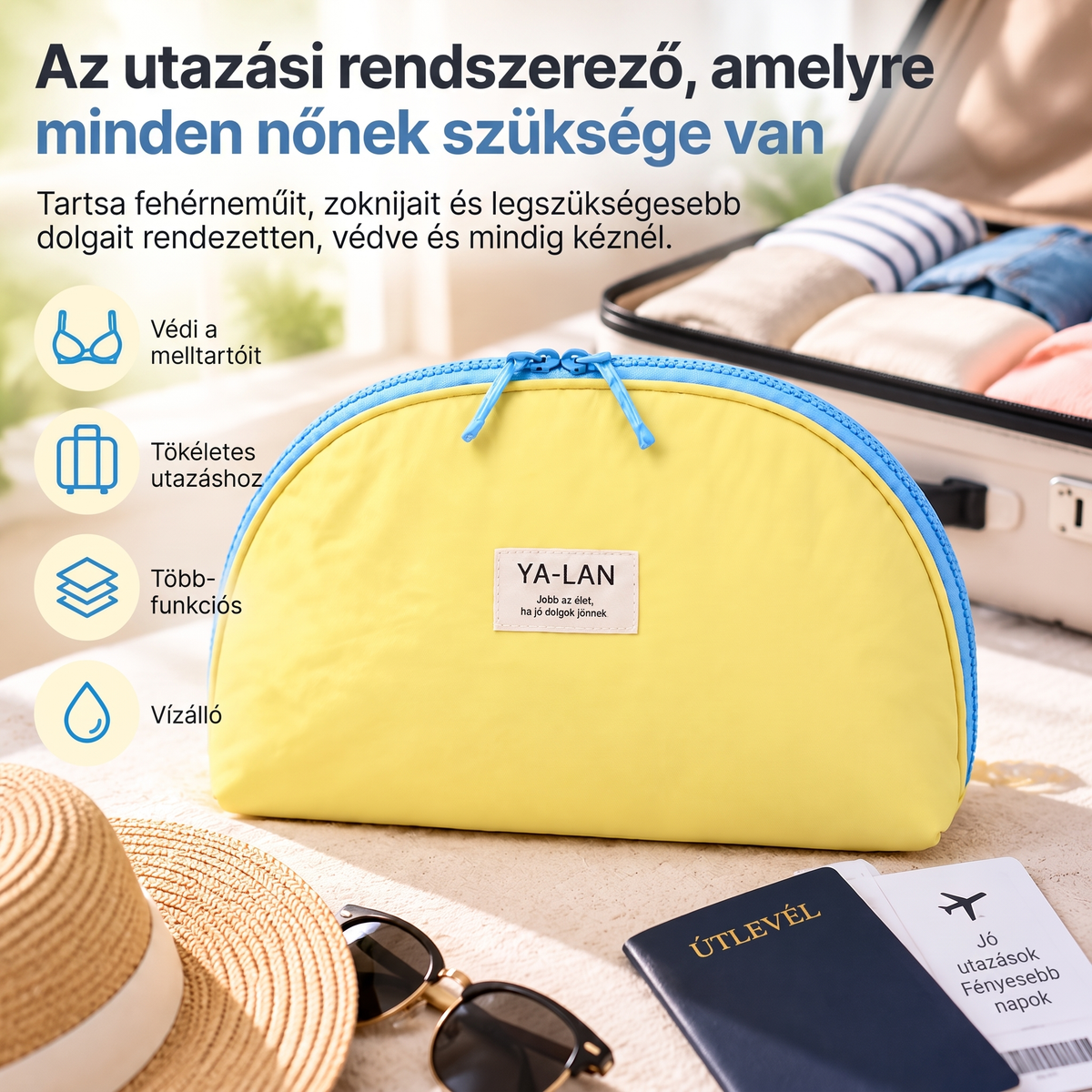 ⚡ UTOLSÓ NAP · 49% KEDVEZMÉNY – ✨ Utazási fehérnemű tároló táska – Melltartók bugyik és zoknik rendszerezetten bárhol 💎