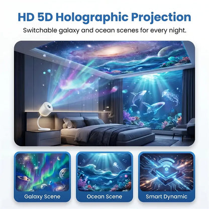 Extra 30% off on sale items | PKNEW® NEXT-GEN SMART PROJECTION HD Smart Dynamic 5D Holographic Night Light Projector✨