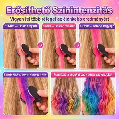 🌟Utolsó nap -50% KEDVEZMÉNY🌈🌈6 színű ideiglenes hajkréta applikátor készlet