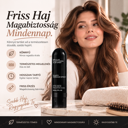Vitalisys® Fluffy Hair formázó hajspray – Könnyű dúsító köd a hajtövek emeléséhez és a természetes mozgáshoz őszibarack illattal 💖