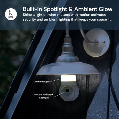 PKNEW® | Luna Light Bulb Security Cam -2K 2.4GHz/5GHz WiFi, Indoor Outdoor Surveillance Monitoring Camera for Home, 360° Pan/Tilt, Color Night Vision, Built-In LED & Spotlight, Easy Installation (2026 Upgrade)
