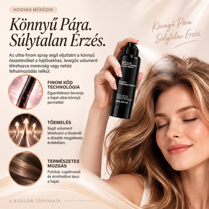 🔥🔥Vitalisys® Fluffy Hair Shaping Spray – Könnyed, dúsító spray a hajtövek megemeléséért és a természetes mozgásért, őszibarack illattal 👸
