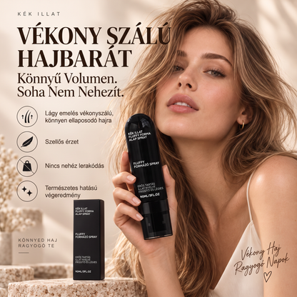 Vitalisys® Fluffy Hair formázó hajspray – Könnyű dúsító köd a hajtövek emeléséhez és a természetes mozgáshoz őszibarack illattal 💖