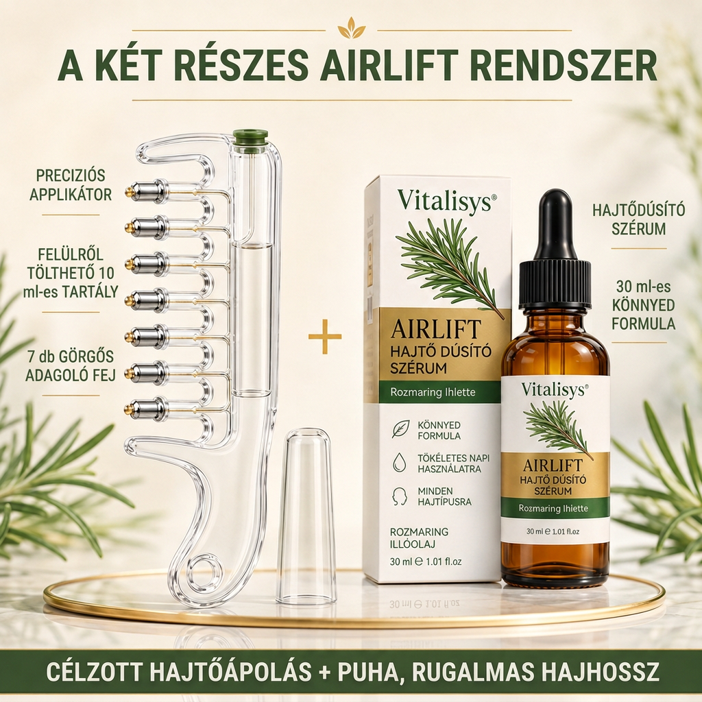 🌈🌈Vitalisys® AirLift Duo – Precíziós hajtőemelő fésű és könnyű hajszérum 👸🌟