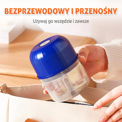 🌈🌈Bezprzewodowy elektryczny mini rozdrabniacz – Mocny pomocnik kuchenny do szybkiego siekania mięsa, warzyw i jedzenia dla dzieci✨