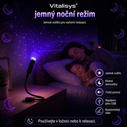 Vitalisys® 5D Chytrý Hvězdný Projektor 🌌 – 30+ dynamických scén a ovládání přes aplikaci 💖