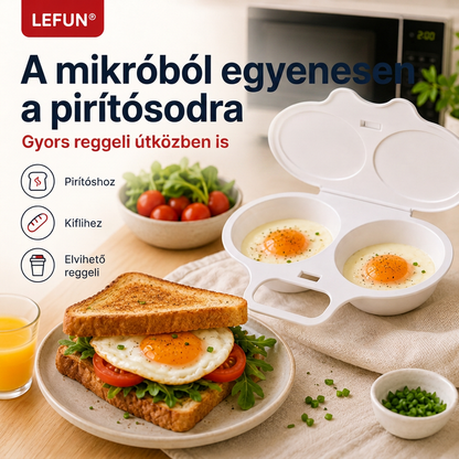 👑👑LEFUN® Gyors reggeli forma mikróba – 2 rekesz, 2 íz, végtelen lehetőség 🍳💥