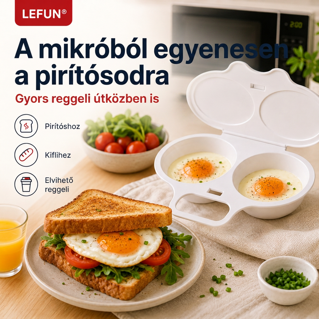 💎💎LEFUN® Gyors reggeli forma mikróba – 2 rekesz, 2 íz, végtelen lehetőség 🍳💥