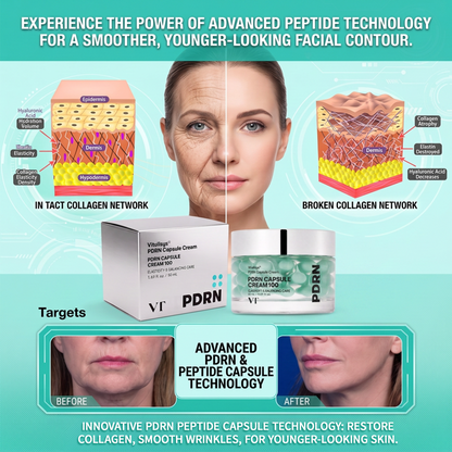 Vitalisys® PDRN Complex Peptide Capsule Cream|Anti aging, firming and lifting muscles Skin care, removal of stretch marks, breast enhancement, removal of chest lines, and skin repair.