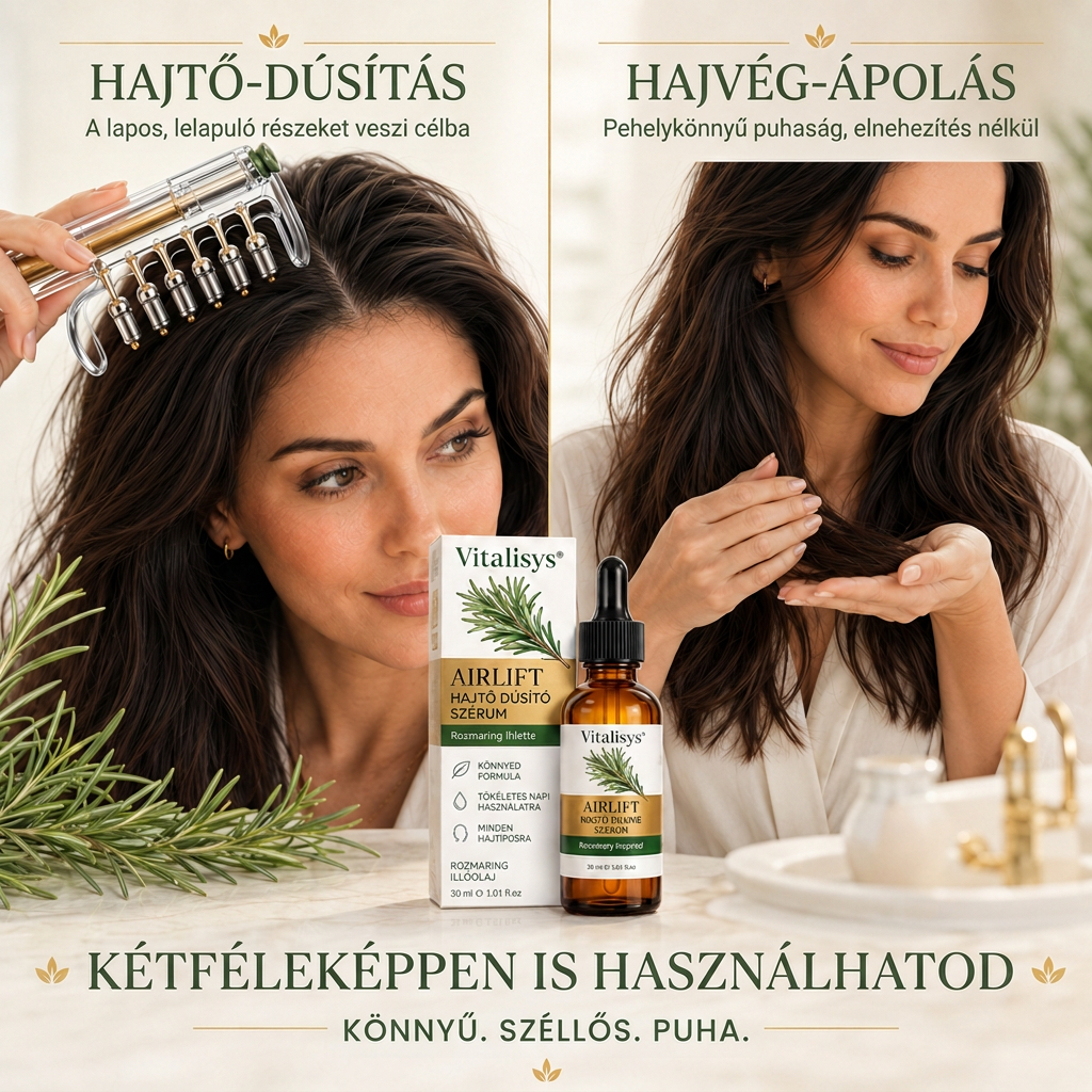 💎💎Vitalisys® AirLift Duo – Precíziós hajtőemelő fésű és könnyű hajszérum 👸🌟