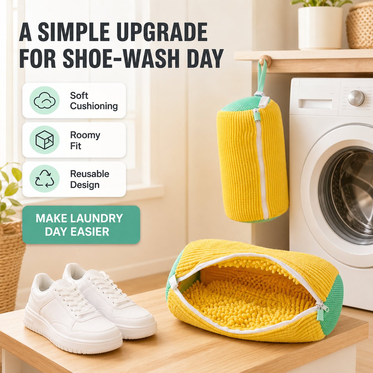 Last Day Sale 50% off🔥BLUESHOT® Shoe Washing Machine Bag – Durable Laundry Protector for Sneakers