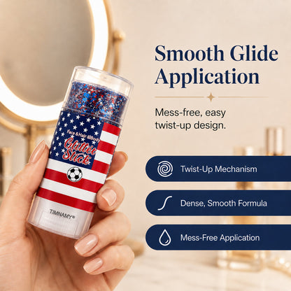 🔥 Last Day: 80% Off 🎈TIMNAMY® No-Glue Patriotic Glitter Stick | Waterproof Long-Lasting Glitter for Face, Hair & Body 🗽