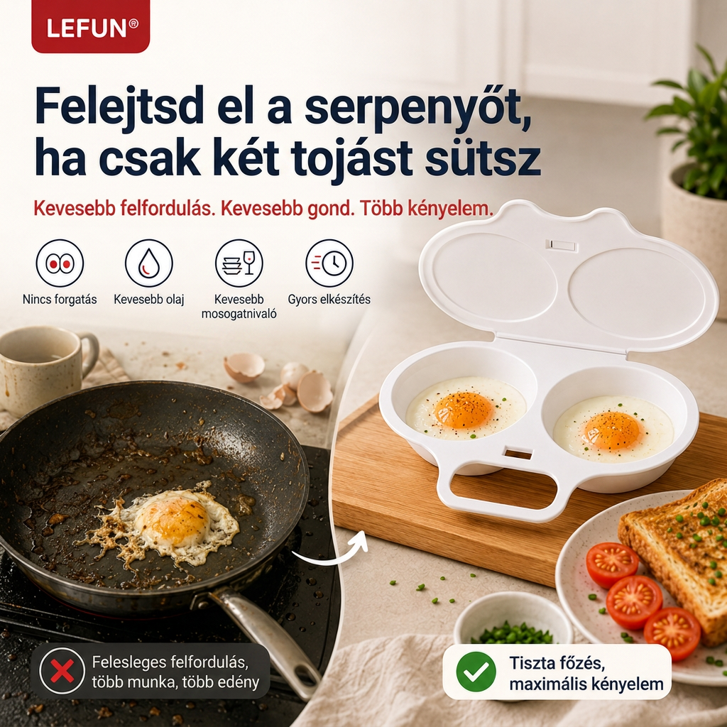 🔥🔥LEFUN® Gyors reggeli forma mikróba – 2 rekesz, 2 íz, végtelen lehetőség 🍳💥
