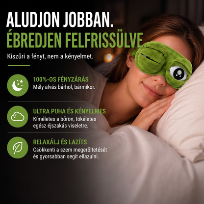 🌈🌈 Utolsó nap – 49% kedvezmény 🎁 2026-os 3D béka alvómaszk 🐸 Puha, kényelmes és állítható