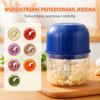 🌈🌈Bezprzewodowy elektryczny mini rozdrabniacz – Mocny pomocnik kuchenny do szybkiego siekania mięsa, warzyw i jedzenia dla dzieci✨