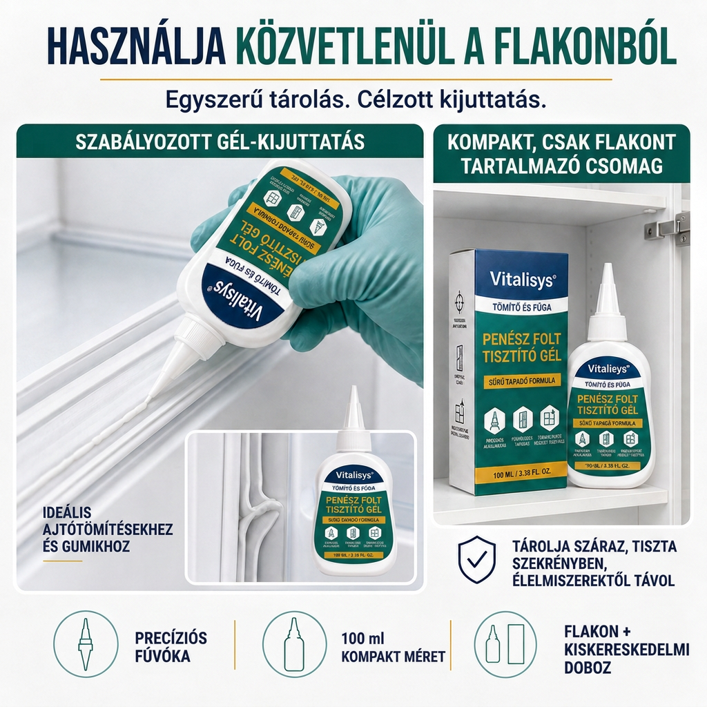 Vitalisys® Mély penészfolt-tisztító gél 👑 – Sűrű, tapadó formula fugákhoz, tömítésekhez és nedves sarkokhoz 💖