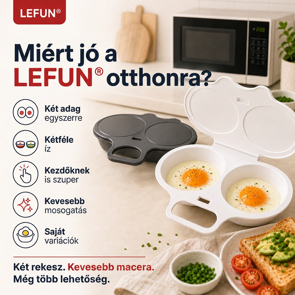 👑👑LEFUN® Gyors reggeli forma mikróba – 2 rekesz, 2 íz, végtelen lehetőség 🍳💥