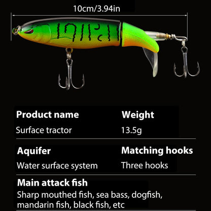 PKNEW 🪝 Artificial Fishing Lure, 13.5g Simulation Fishing Lure with Hook, Fishing Accessories for Outdoor Fishing Equipment, 10cm Whopper Plopper, Swimbaits, Fishing Lure Bait