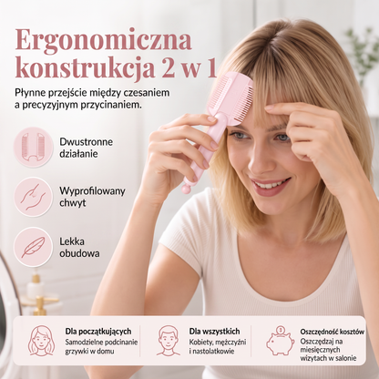 Zapomnij o wizytach u fryzjera ✂️ 4-stopniowy grzebień do strzyżenia i cieniowania włosów – łatwa grzywka, modelowanie i pielęgnacja w domu 🎁