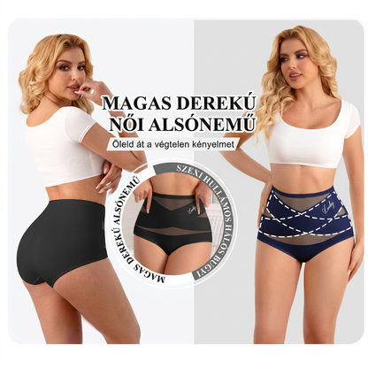 🔥🔥Plus size, magas derekú, alakformáló alsó keresztpántos haspánttal
