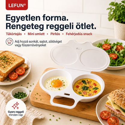 💎💎LEFUN® Gyors reggeli forma mikróba – 2 rekesz, 2 íz, végtelen lehetőség 🍳💥