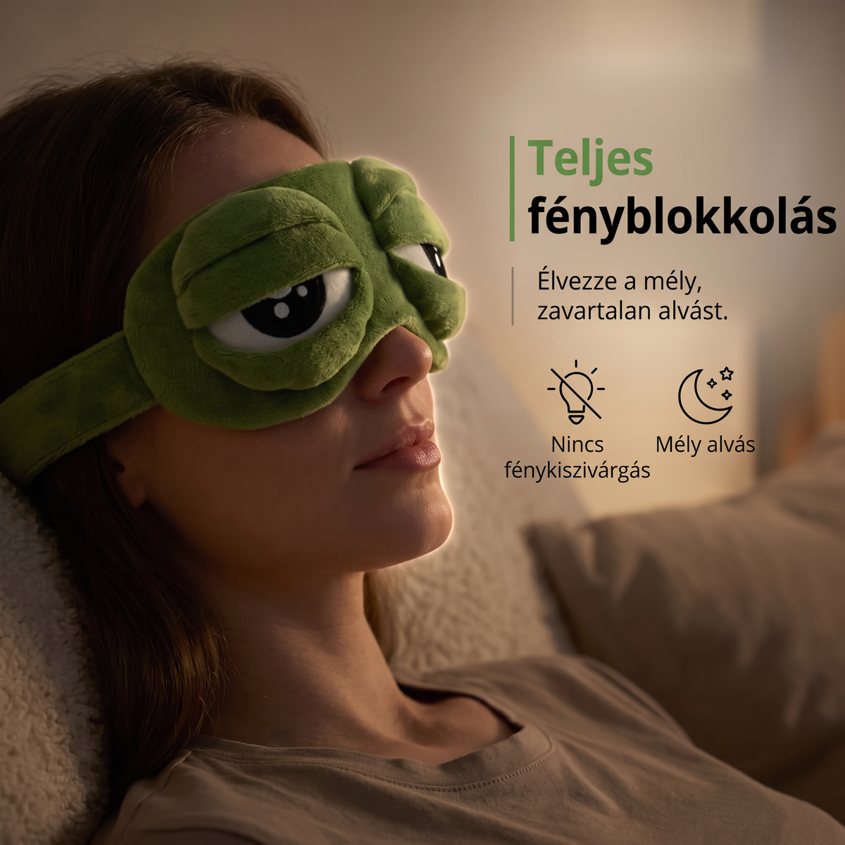 🔥🔥 Utolsó nap – 49% kedvezmény 🎁 2026-os 3D béka alvómaszk 🐸 Puha, kényelmes és állítható