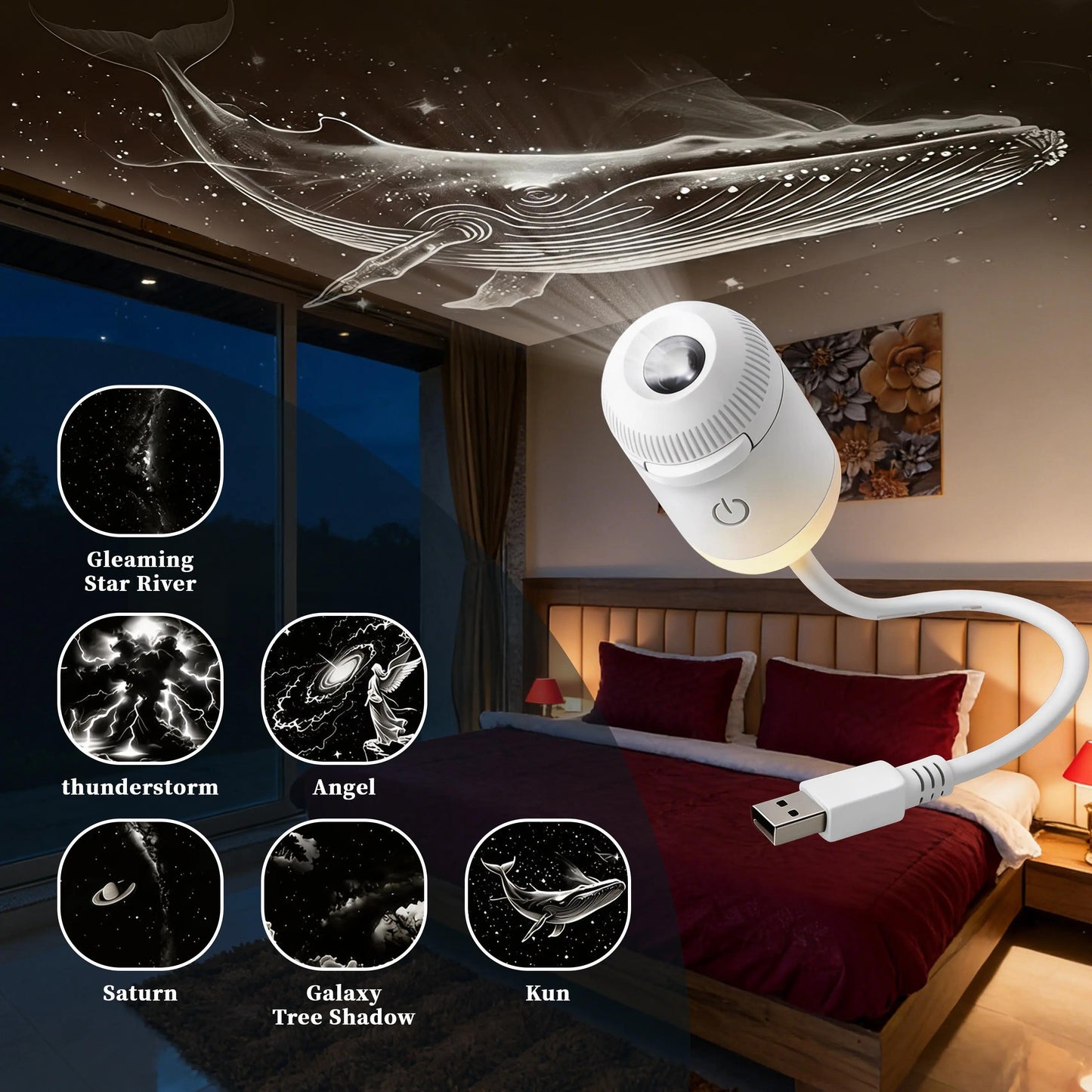 Extra 30% off on sale items | PKNEW® NEXT-GEN SMART PROJECTION HD Smart Dynamic 5D Holographic Night Light Projector✨