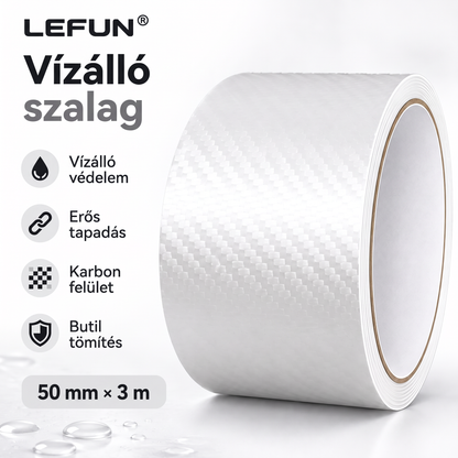 LEFUN® 💧 Extra erős, vízálló szalag – Karbon védőréteg + butil tömítés szivárgás és nedvesség ellen