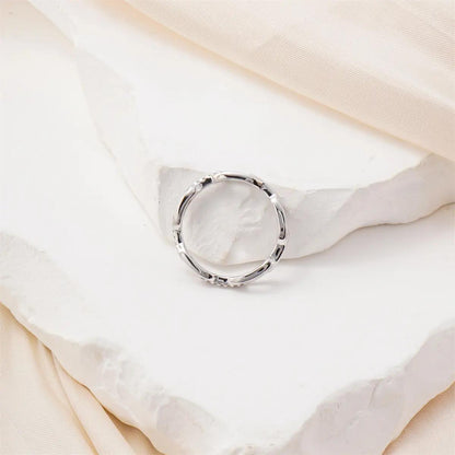 14K Gold Plated Moissanite Waterproof Unisex Chained Ring Silver-PlatedJewelry Perfect Birthday Engagement WeddingAnniversary Gift for Men Women💍🔥