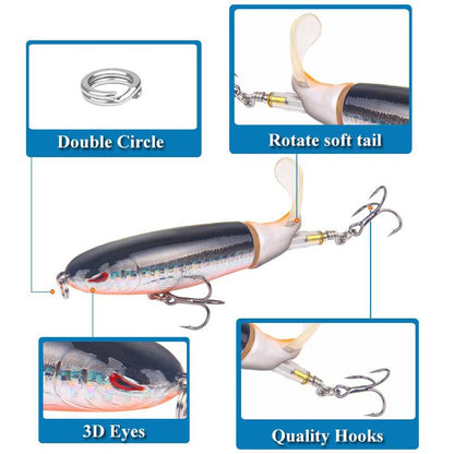 PKNEW 🪝 Artificial Fishing Lure, 13.5g Simulation Fishing Lure with Hook, Fishing Accessories for Outdoor Fishing Equipment, 10cm Whopper Plopper, Swimbaits, Fishing Lure Bait