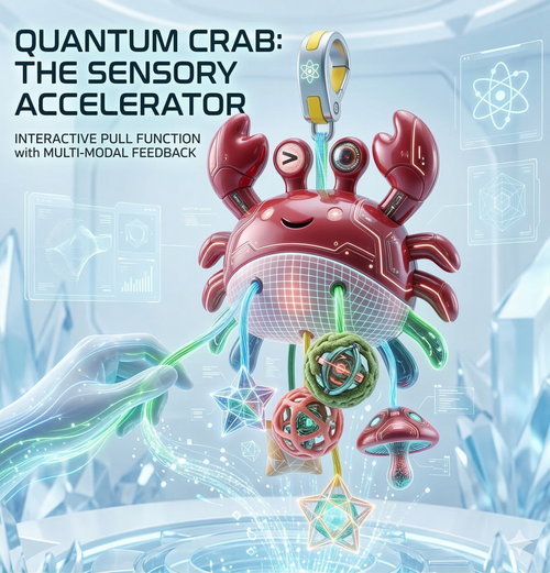 Baby Pull String Sensory Toy for Crib & Stroller - Soft Plush Hanging Rattle Pendant with Teether - Newborn Early Development Cheer Toy & Bed Bell Accessory