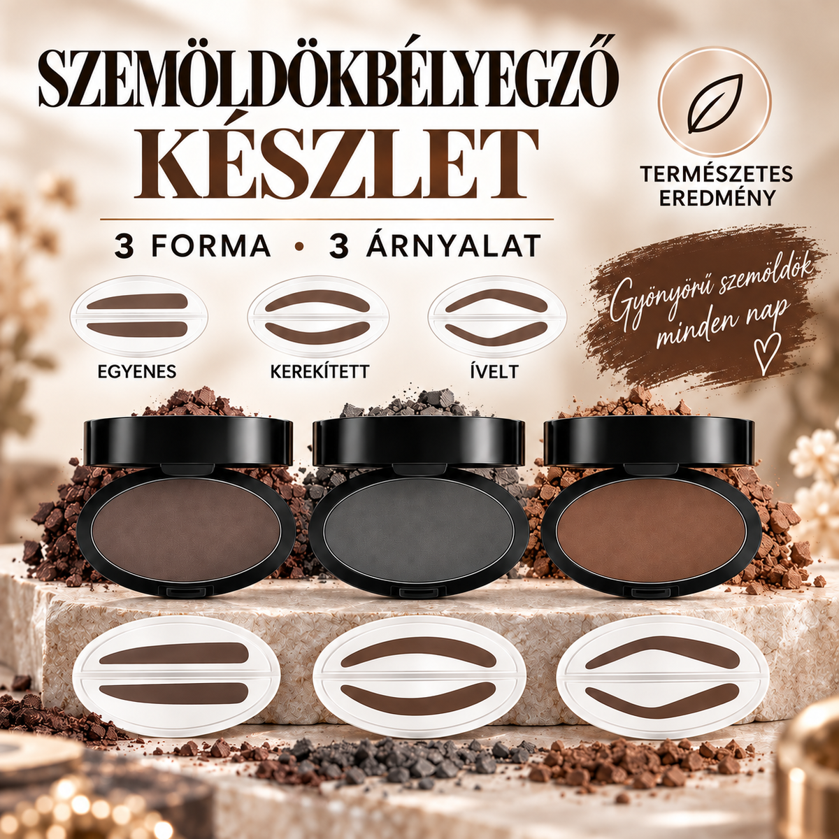 💎💎 2026 SLÁGER AKCIÓ 💞🖊️ Szemöldökbélyegző púderrel és ecsettel – csak nyomd rá, és tökéletes szemöldök másodpercek alatt. Vízálló, akár 24 órás tartósság 💄🌸