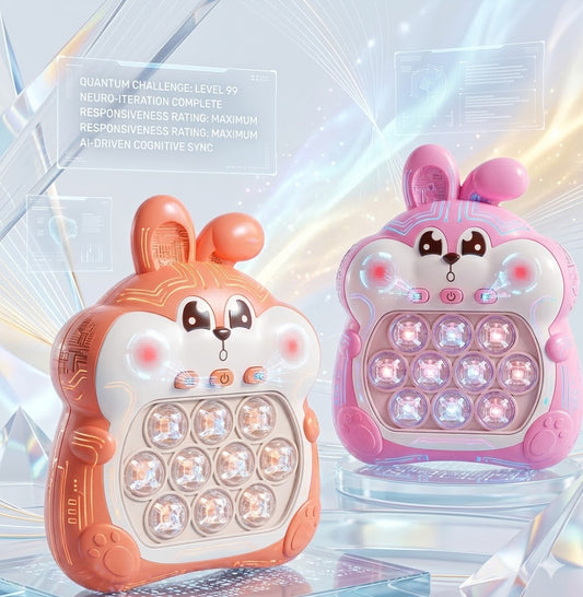 Fast Push Electronic Pop Game - Light-Up Sensory Bubble Console for Kids - Stress Relief Fidget Toy