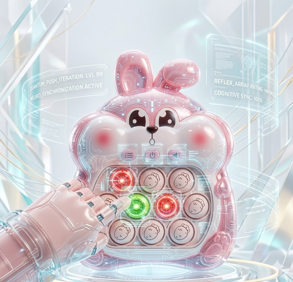 Fast Push Electronic Pop Game - Light-Up Sensory Bubble Console for Kids - Stress Relief Fidget Toy