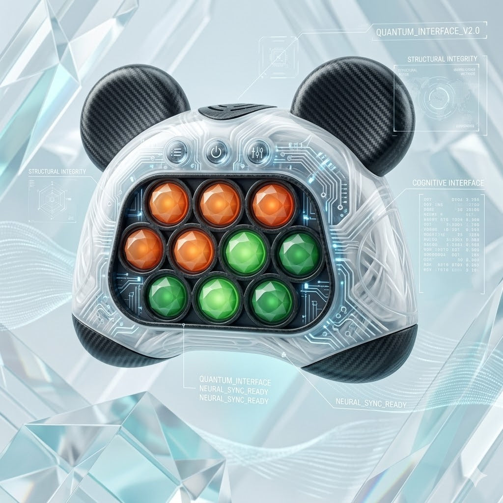 Fast Push Electronic Pop Game - Light-Up Sensory Bubble Console for Kids - Stress Relief Fidget Toy