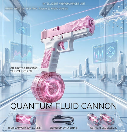 High-Pressure Motorized Water Blaster - Rapid-Fire Continuous Burst Electric Squirt Gun - Rechargeable Outdoor Water Fight Toy