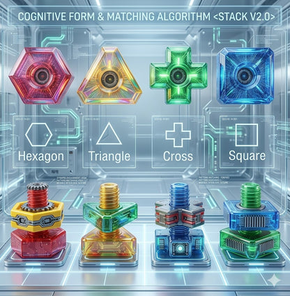 Jumbo Nuts & Bolts Shape Sorter - 6Pcs Preschool STEM Matching Game - Montessori Toddler Learning Toy